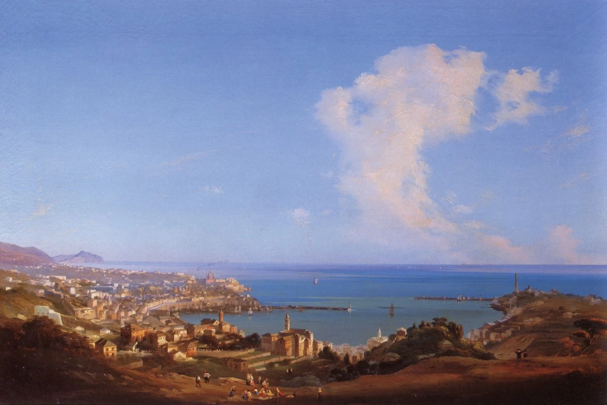 Veduta di Genova dalla collina di Granarolo - Palazzo delle Belle Arti, Roma